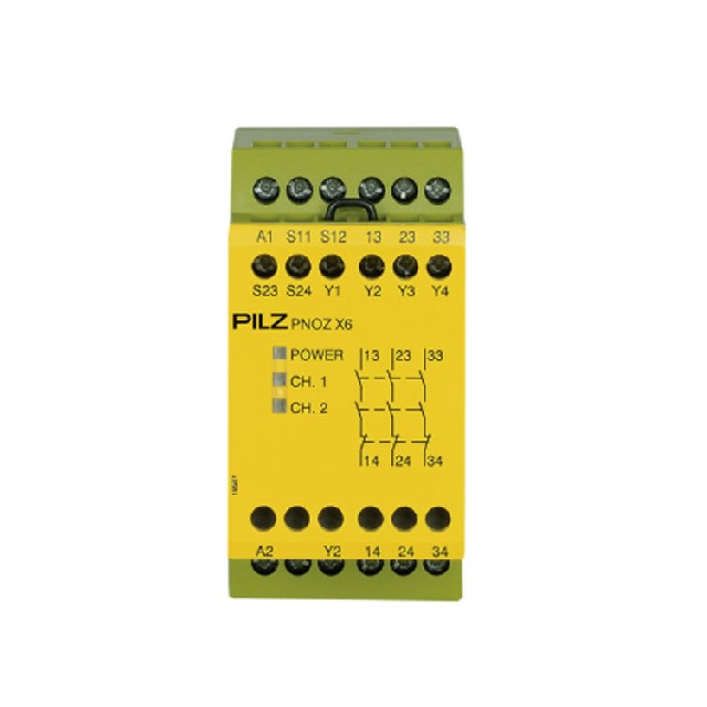 德國(guó)PILZ PNOZ X6 24VAC 24VDC 3n/o安全繼電器774729